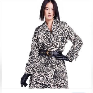 NWT Sergio Hudson x Target Women's Strong Shoulder Zebra Print Jacket Size m